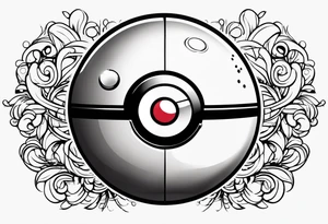 extremely simple pokeball tattoo tattoo idea