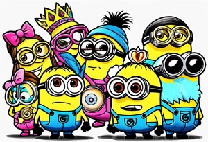 Powderpuff girls as minions tattoo idea