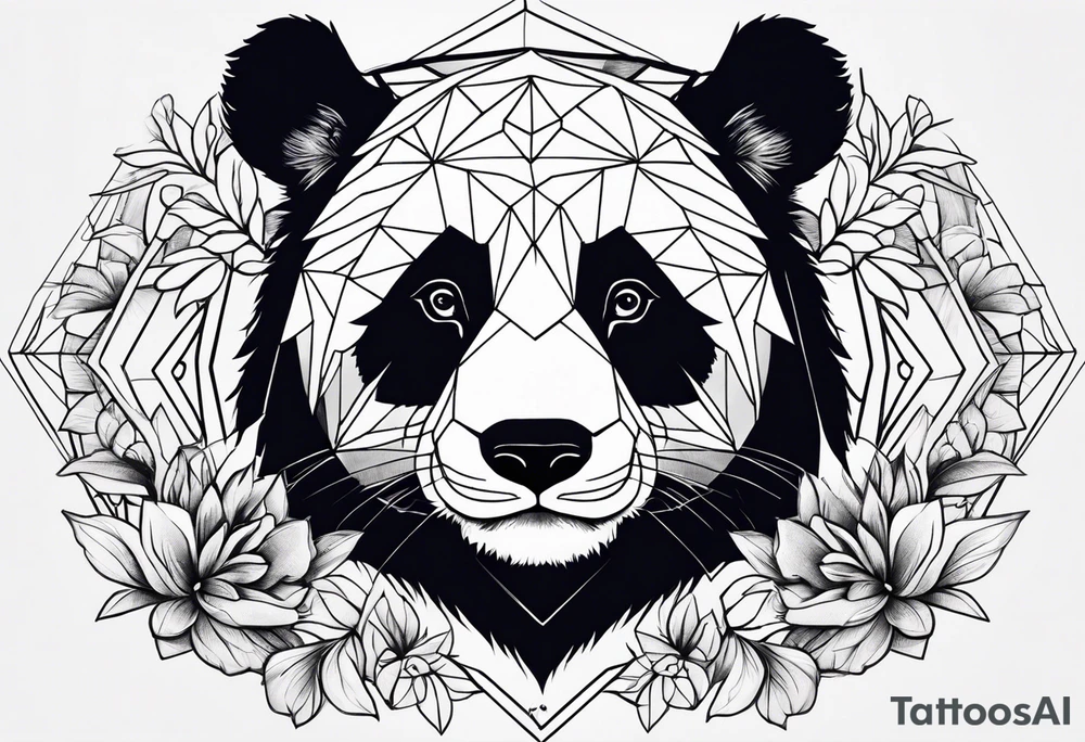 Make me a panda bear suring tattoo idea