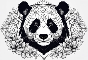 Make me a panda bear suring tattoo idea