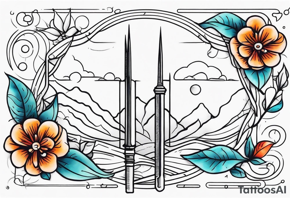 needle and thred tattoo idea