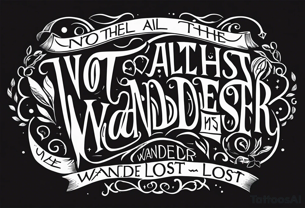 Not all those who wander are lost tattoo idea