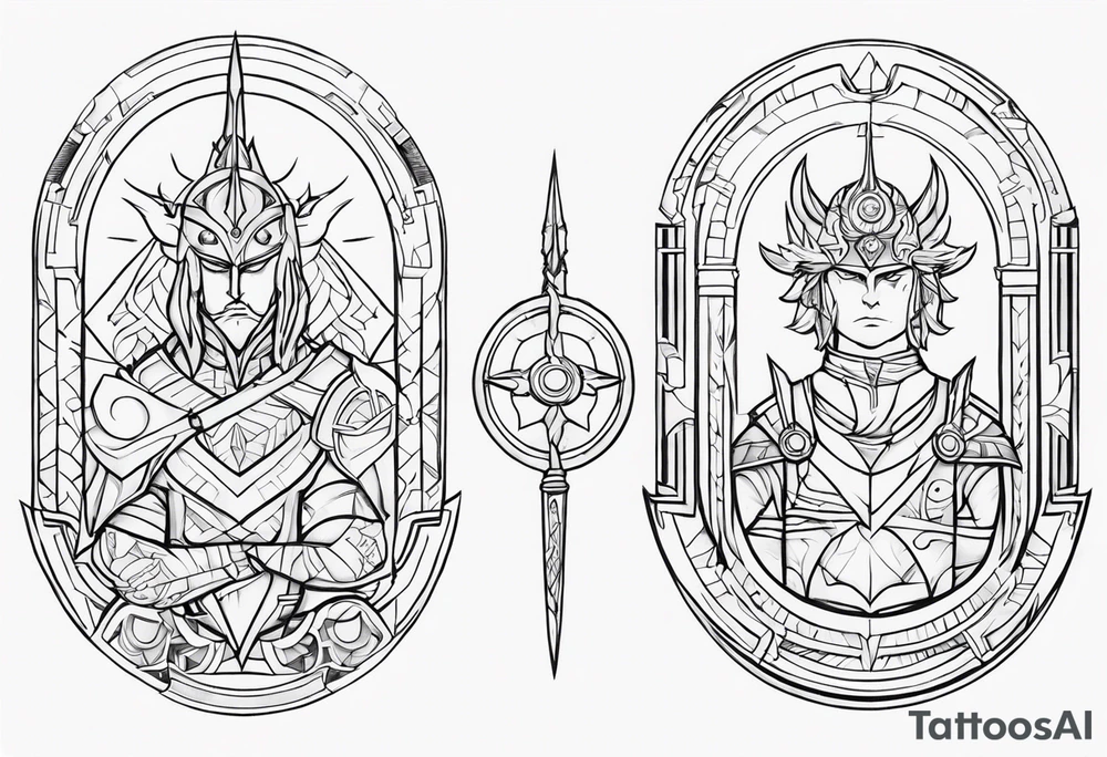 Chronos and Kairos warriors tattoo idea