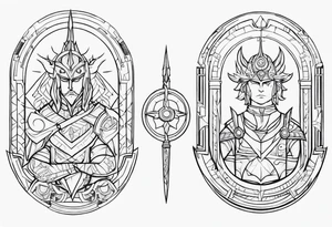 Chronos and Kairos warriors tattoo idea