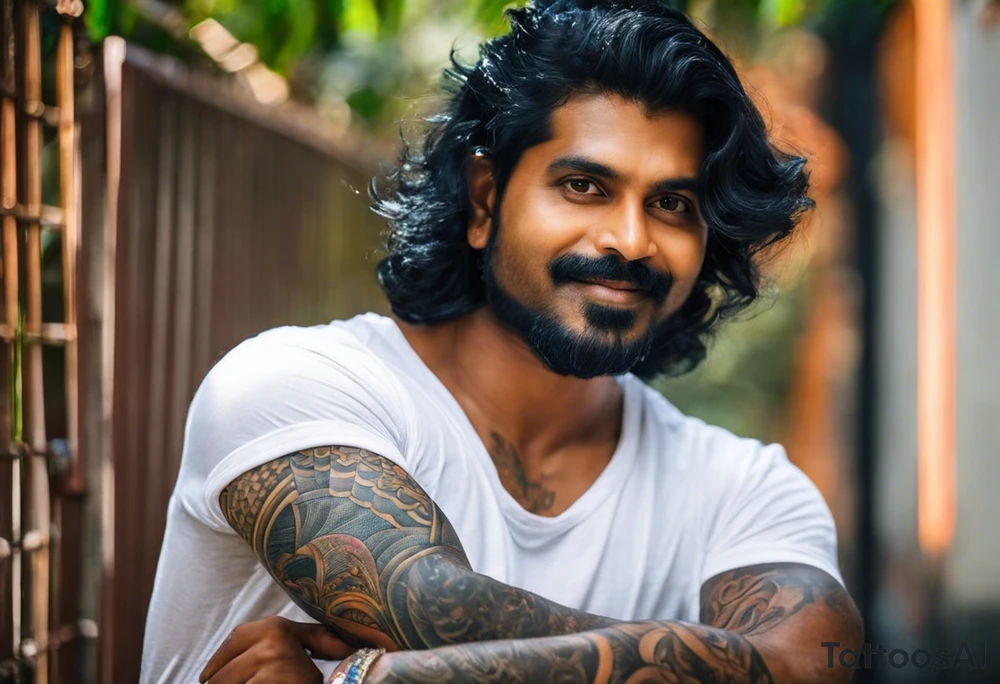 Want to celebrate my life. Came from Sri Lanka to USA. I meet my wife in san Francisco and have two beautiful kids. I want to show love for my wife and kids and how they make me stronger every day. I love water and love life. I also wana Sri Lankan basis tattoo idea tattoo idea
