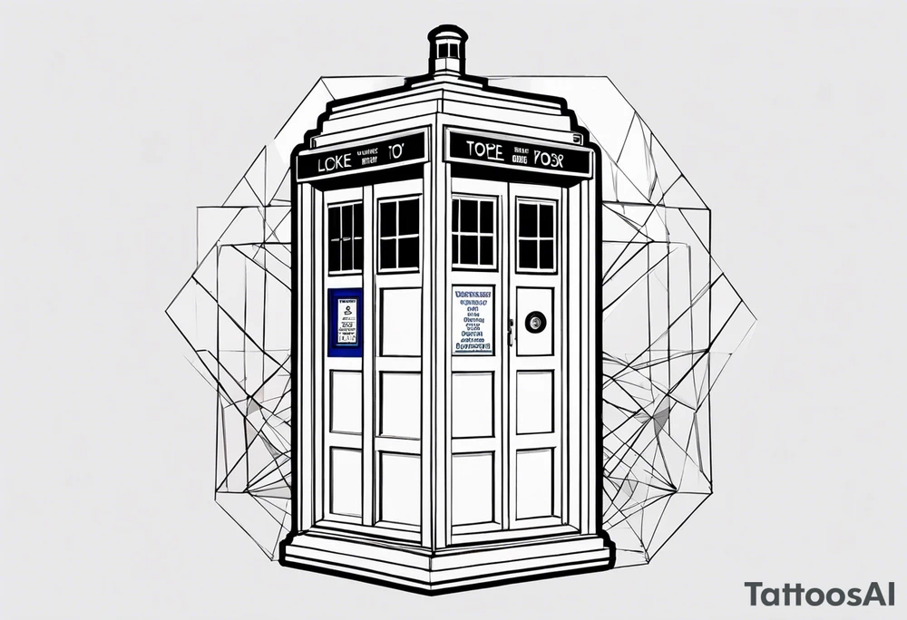 Tardis. Nothing around it. NOTHING AROUND IT OH MY GOD! tattoo idea