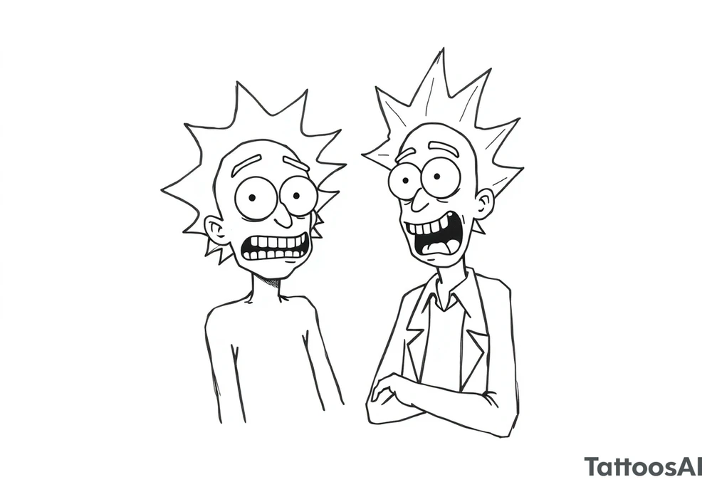 rick et morty tattoo idea