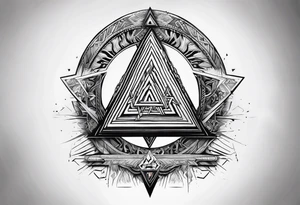 Valhalla valknut shield lightning sword tattoo idea