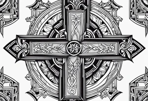 Cross and purpose tattoo idea