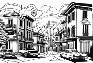 Chicano style scenary
city gangster tattoo idea