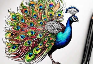 Peacock tattoo idea