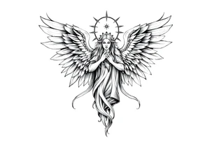 Powerful Biblically accurate Seraphim tattoo idea