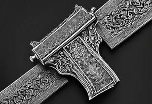strength, small, Khachkar ,  elegant, lengthy, vishap tattoo idea