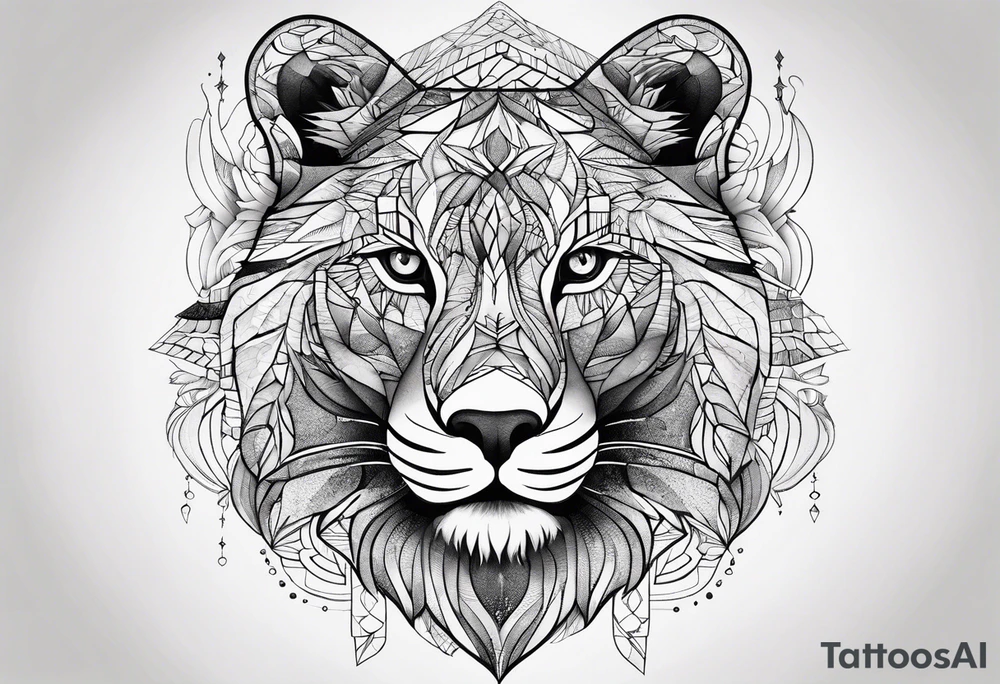 Geometric animal tattoo idea