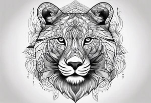 Geometric animal tattoo idea