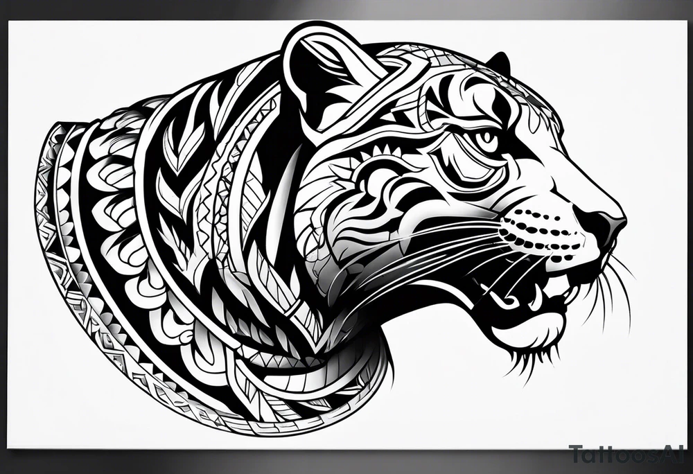 aztec black jaguar tattoo idea