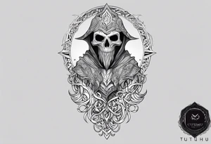 Ctulhu protecting heart. Long tattoo for sleeve. tattoo idea