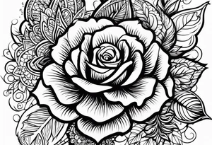 Roses and henna tattoo idea