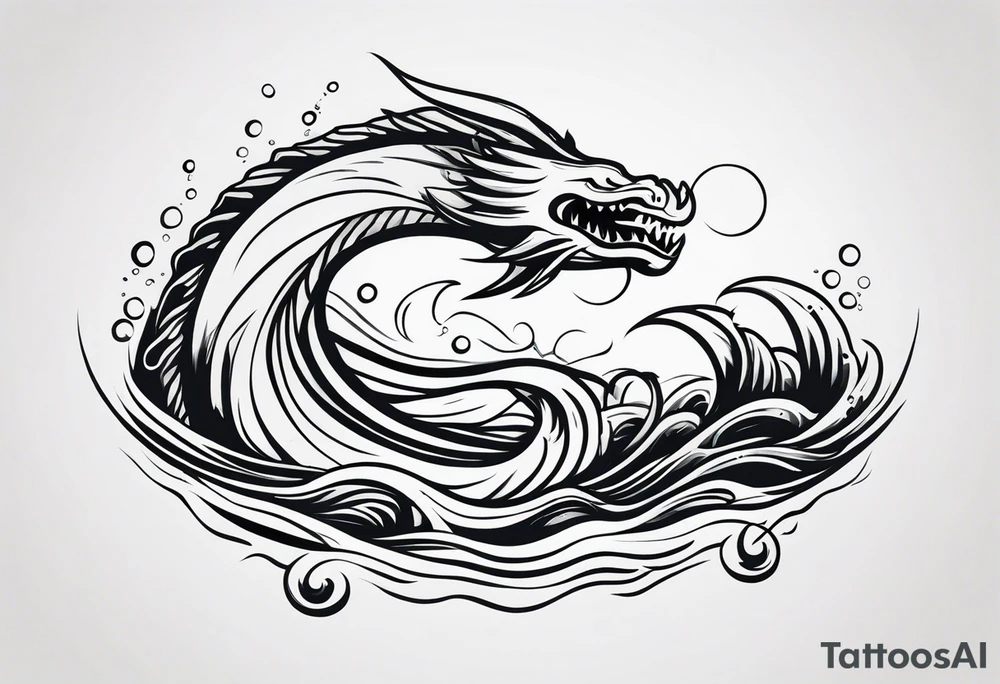 sea monster tattoo idea