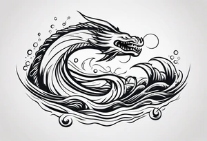 sea monster tattoo idea