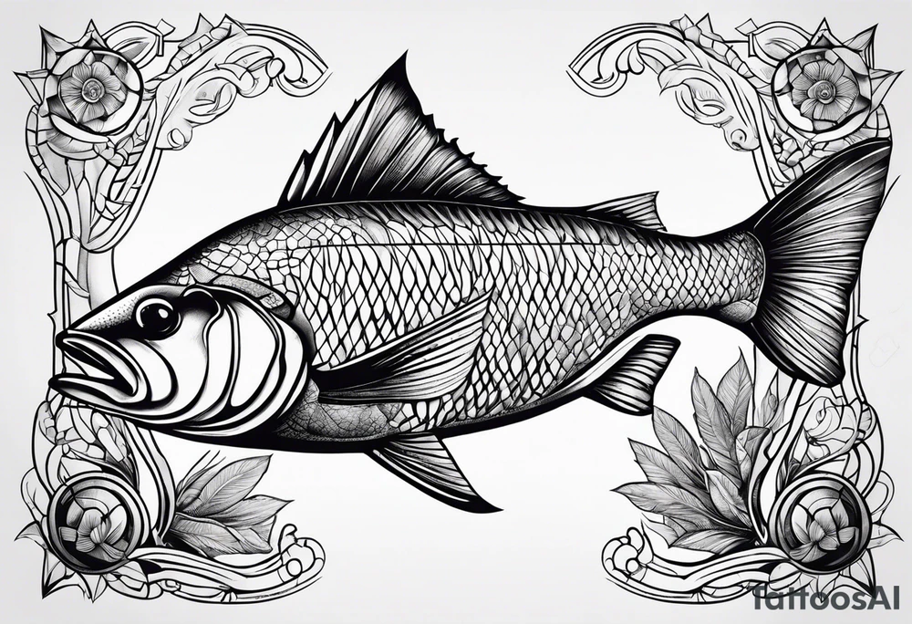 Cacería y pesca tattoo idea