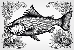 Cacería y pesca tattoo idea