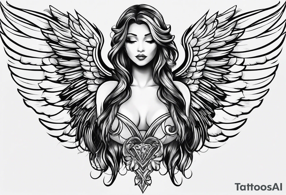 Angel wings tattoo idea