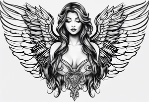 Angel wings tattoo idea