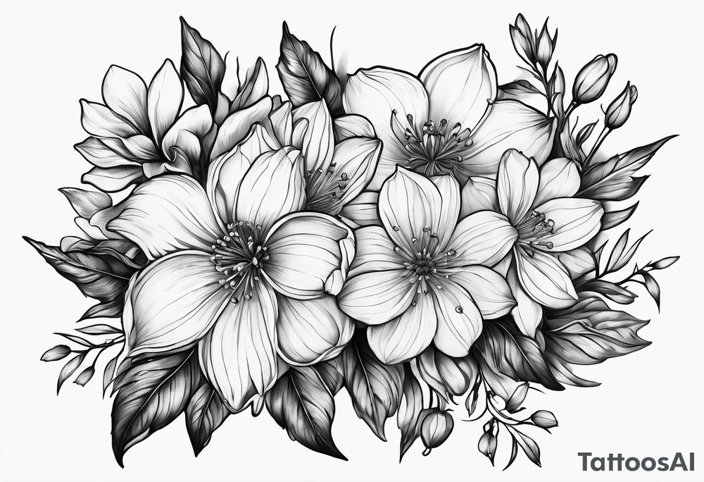 December birth flower tattoo idea