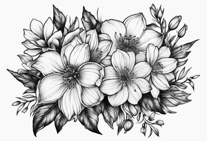 December birth flower tattoo idea
