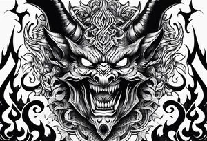 hell demon tattoo idea