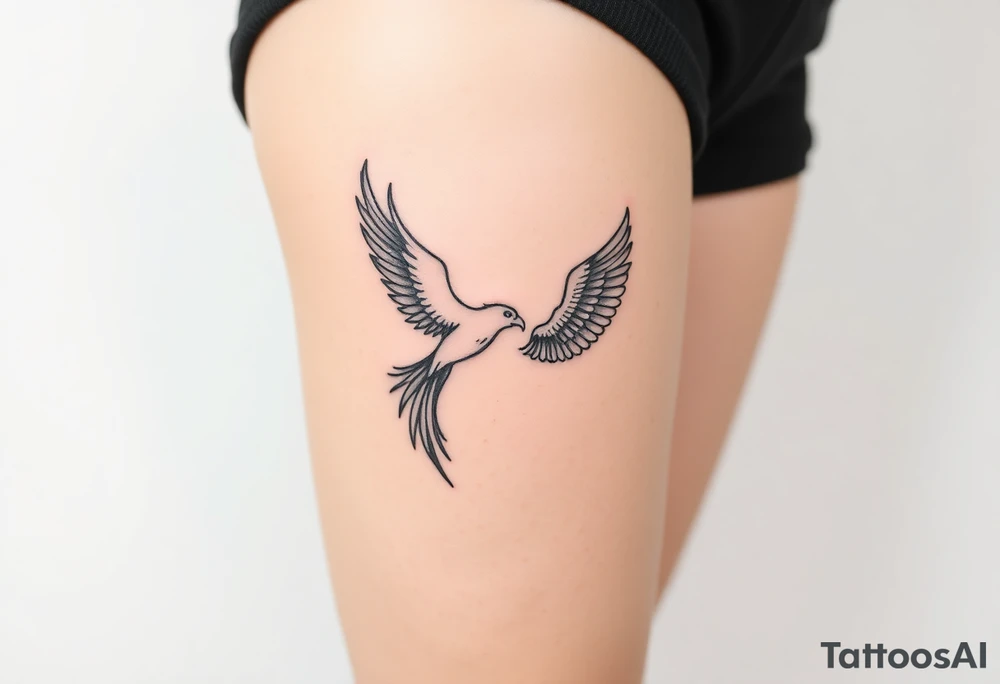 phoenix and eagle tattoo idea
