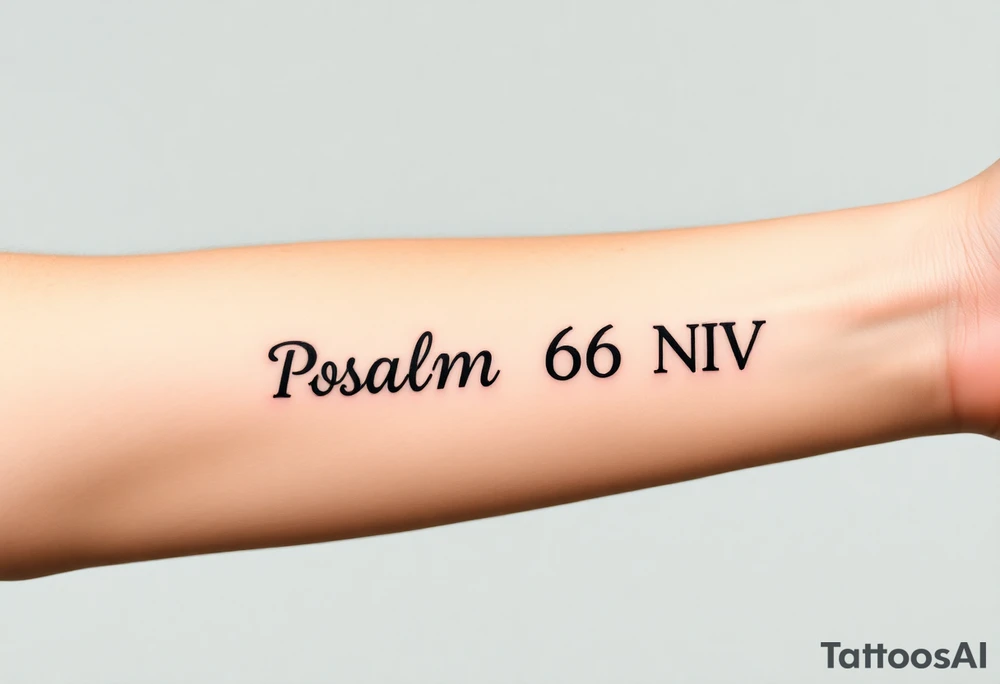 Psalm 66 NIV tattoo idea