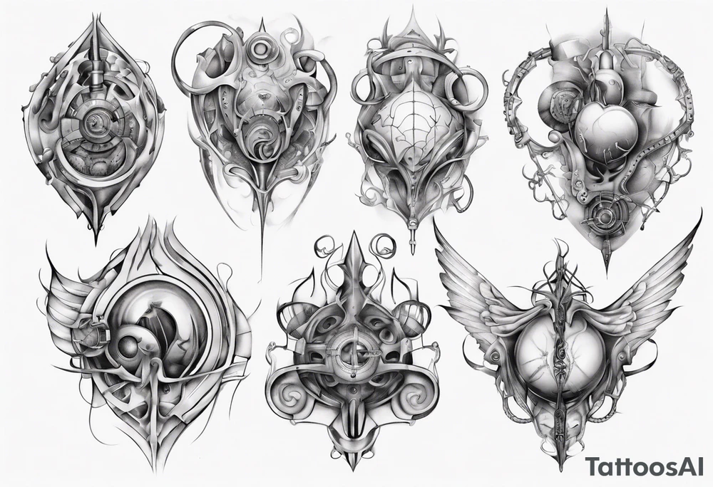 Human breast tattoo idea