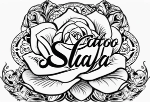 Tattoo the name of my wife Princess Rose Salaya tattoo idea