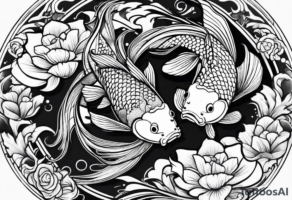 Pisces koi fish tattoo idea