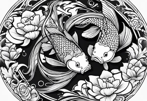 Pisces koi fish tattoo idea