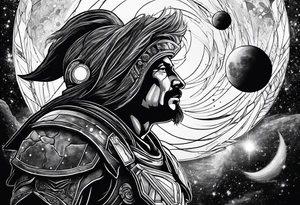 spartan, outer space, einstein tattoo idea