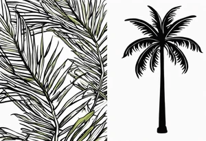 tall quindio wax palm tattoo idea