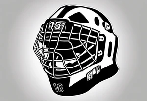 Ice hockey helemt with the number 15 on it tattoo idea