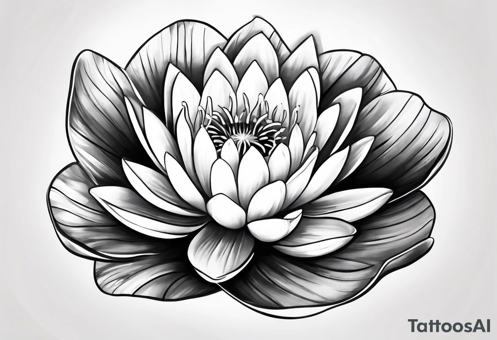 Water lily bouquet tattoo idea