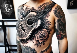 Acoustic Guitar tattoo idea