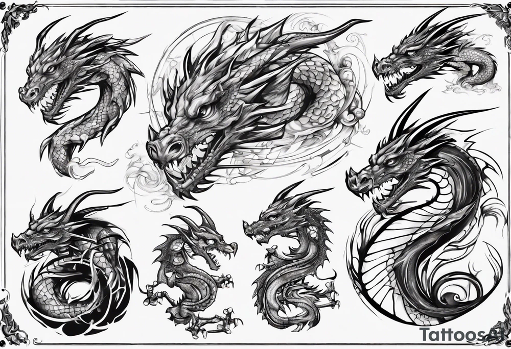 computer dragon tattoo idea