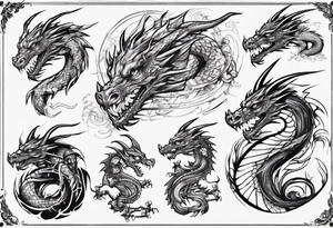 computer dragon tattoo idea