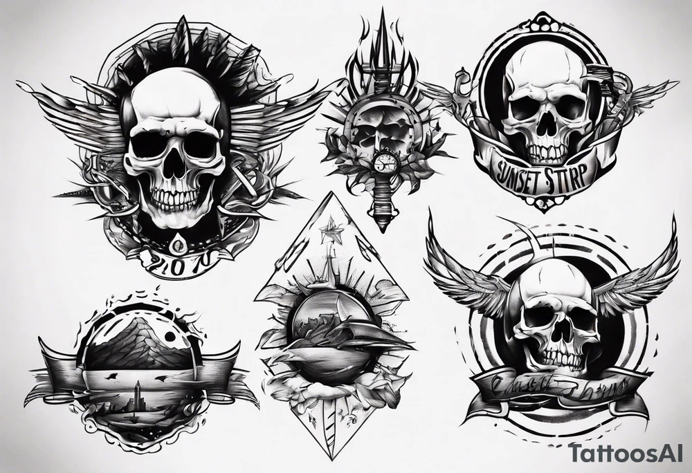 sunset strip tattoo idea
