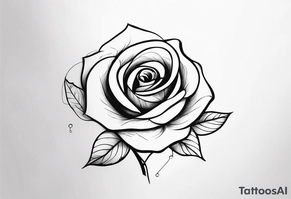 A rose in the form of the letter “Y” tattoo idea