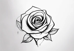 A rose in the form of the letter “Y” tattoo idea