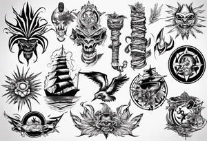 island of Trinidad and Tobago tattoo idea