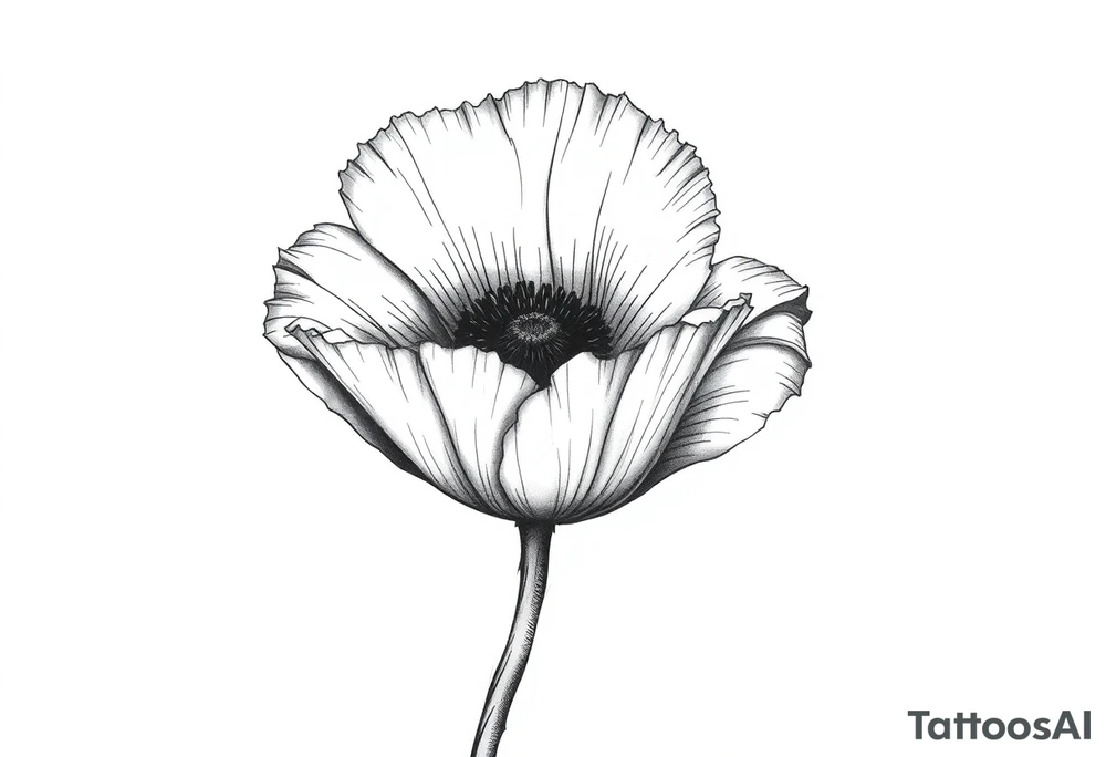 Violetten poppy tried together tattoo idea