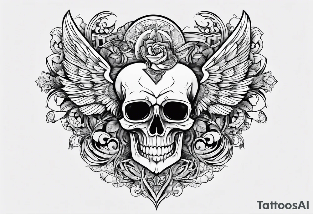 Q with a heart tattoo idea